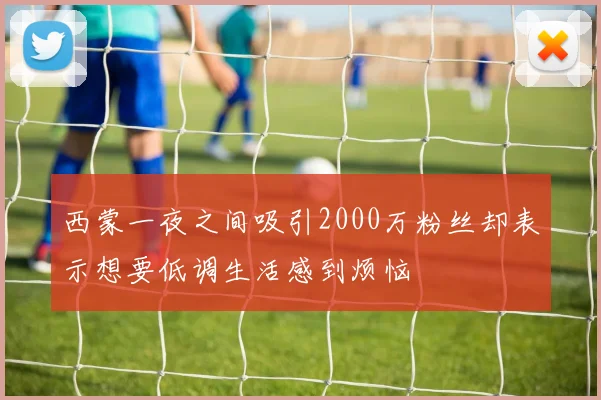 西蒙一夜之间吸引2000万粉丝却表示想要低调生活感到烦恼